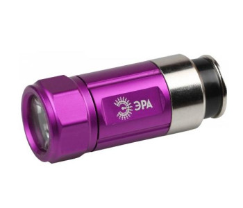 Фонарь A2M-pink  ЭРА Авто 0.5W LED, алюм, аккум NiMH, зарядка 12V