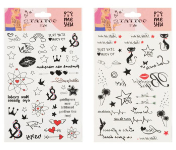 Наклейка-тату MESHU "Style", 23*13см, инд. уп., , европодвес MS_52666
