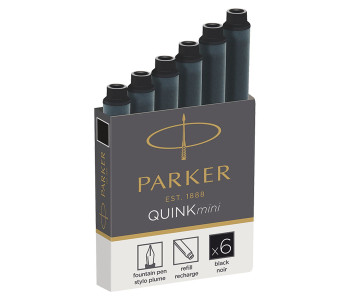Ампула для ручек чернил.черн."Cartridge Quink Mini"  1950407 Parker ЦЕНА ЗА 1ШТ
