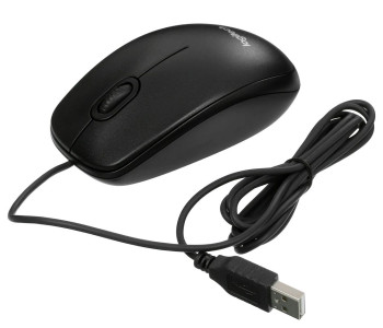 Мышь проводная LOGITECH B100, USB, 2 кнопки + 1 колесо-кнопка, оптическая, черная 511461