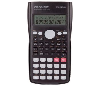 Калькулятор инженерный CROMEX СX-240BK (155х80 мм), 240 функций, 10+2 разрядов, черный, 273832