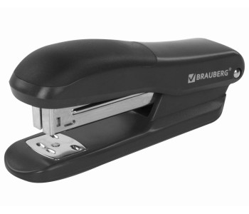 Степлер №24/6, 26/6 BRAUBERG "SX-39", до 25 листов, черный, 228590