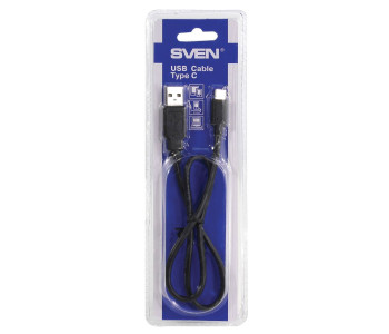 Кабель Type-C-USB 2.0 1м SVEN, для подключения портативных устройств и периферии, SV-015817