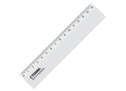 Линейка пластм. 15см с волнист краем, непроз белая ЛН-30507
