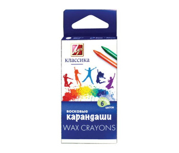 Карандаши воск. 06цв Круглые 12с 860-08 Луч