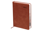 Ежедневник датир 2025г., А5, 176л., тв BG "Vesper Index. Brown", коричневый  DdA5_60883