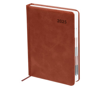 Ежедневник датир 2025г., А5, 176л., тв BG "Vesper Index. Brown", коричневый  DdA5_60883