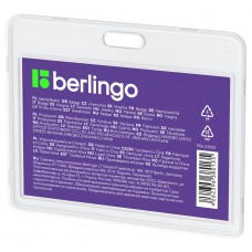 Бейдж горизонтальный Berlingo "ID 100", 85*55мм, прозрачный, без держателя  PDk_01003