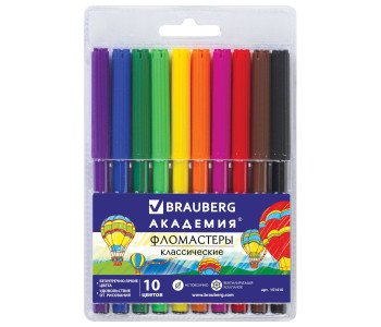Фломастеры  10цв BRAUBERG "АКАДЕМИЯ" 151410