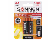 Аккумулятор АА (HR6) 1600mAh, SONNEN, 454233 ЦЕНА ЗА ШТУКУ