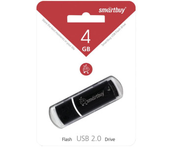 Флэш-диск Smart Buy "Crown"   4GB, USB 2.0 Flash Drive, черный SB4GBCRW-K