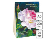Папка -планшет д/аквар.А5 20л Розовый сад Лен 200г ПЛ-7942 Лилия