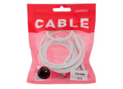 Кабель Smartbuy 3в1 универсальный, Micro-USB/Lightning/Type C, 1,2м, белый iK-312QBOMB white