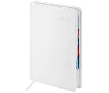 Ежедневник датир. 2027г.  А5 148х218мм GALANT White, под кожу, белый, 118080