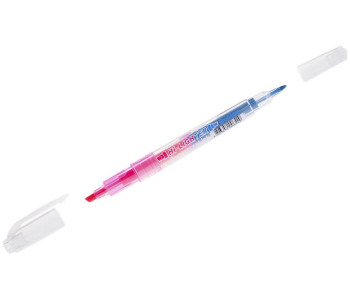 Маркер текст. двуст Crown "Multi Hi-Lighter Twin" розово/голубой, 3/2мм H2-1000