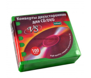 Конверт для CD 2-х стор.перф.зел. ЦЕНА за 1конверт VSCAEGR-100-SW VS Конверт для CD 2-х стор.перф.зел. ЦЕНА за 1конверт VSCAEGR-100-SW VS