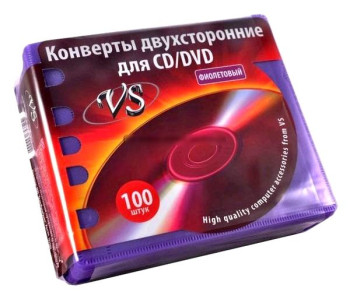 Конверт для CD 2-х стор.перф.фиол. ЦЕНА за 1конверт VSCAEPU-100-SW VS Конверт для CD 2-х стор.перф.фиол. ЦЕНА за 1конверт VSCAEPU-100-SW VS